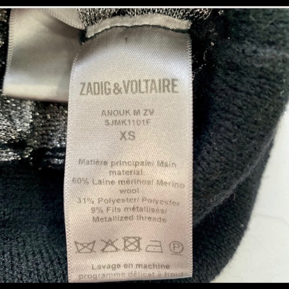 Zadig & Voltaire NWT XS Anouk ZV Merino Sweater - Picture 4 of 4